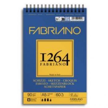 Bloc de dibujo Fabriano 1264 A5 60 hojas con espiral