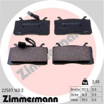 Pastillas de freno ZIMMERMANN 22507.160.2