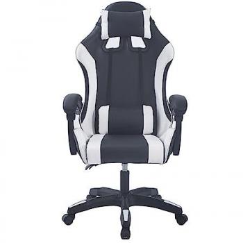 Silla Gaming Spille - Blanca con Diseño Ergonómico y Soporte Lumbar
