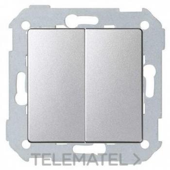 SIMON 8200398-093 | Doble Interruptor con tecla de aluminio de embornamiento rápido