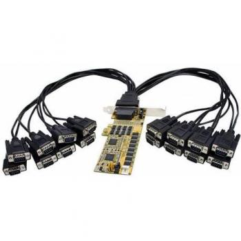 StarTechcom Tarjeta Adaptadora PCI Express de 16 Puertos Serie RS232 DB9 UART 16950 Serial