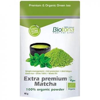BIOTONA Matcha Premium 80g Eco, Negro, Estandar