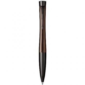 Parker Urban Premium - Bolígrafo de bola de punta media cromado con caja, color marrón metálico