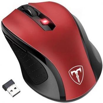 Ratón Óptico Inalámbrico 2,4GHz 2400 Dpi con 6 Botones para Windows, Mac y Linux