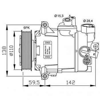 Compresor de aire acondicionado NRF 32500G