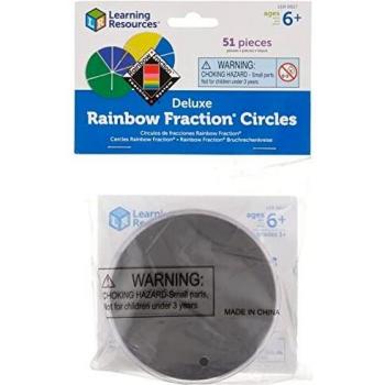 Learning Resources- Círculos Rainbow Fraction Deluxe, Color