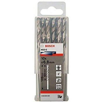 Bosch 2 608 595 069 - Pack de 10 brocas para metal HSS-G, DIN 338