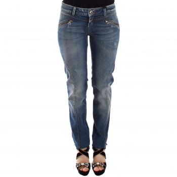 ERMANNO SCERVINO Women Slim Straight Stretch Jeans - IT40, Blue, Size: XS