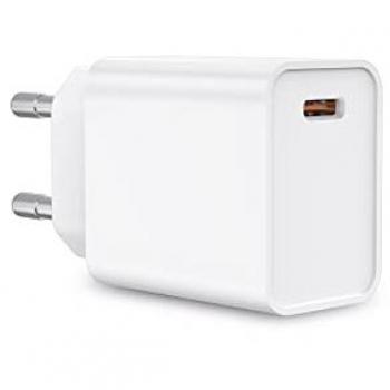 Cargador de Red Contact 30W USB-C Carga Ultra Rápida Blanco con Power Delivery y PPS