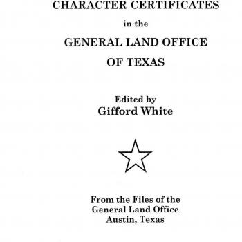 Texas General Land Office Character Certificates by Gifford White