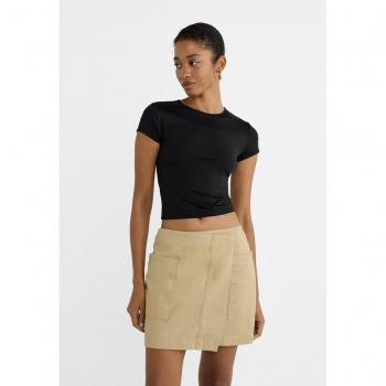 Stradivarius Cargo Mini Skirt Stone