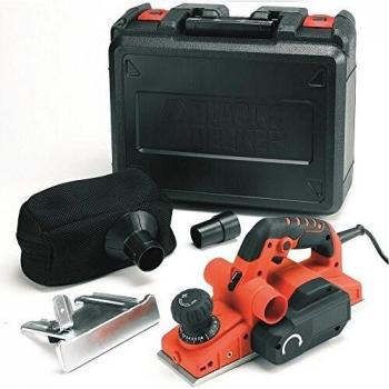 Cepillo Eléctrico BLACK+DECKER KW750K, 750W, Profundidad de Rebaje 0-12mm, Color Negro y Rojo con Maletín