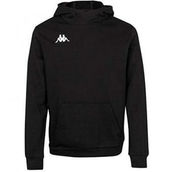 Kappa Basilo Sudadera Capucha, Unisex Adulto, Negro, L
