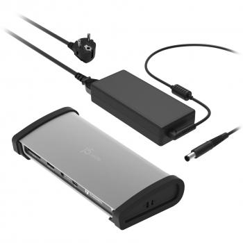 Estación de Acoplamiento j5create 8K Thunderbolt 4 - EU, Cableada, 96 W, 3.5 mm, 10/100/1000 Mbit/s, Color Gris
