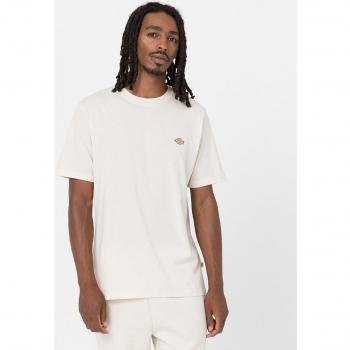 Camiseta Dickies Mapleton para Hombre de Manga Corta con Logotipo Icónico en Color Crudo