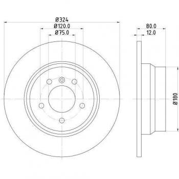 Disco de freno HELLA 8DD 355 127-651 Alta Carbono para BMW X5