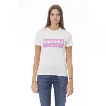 Baldinini Trend White Cotton Tops & T-Shirt - XL