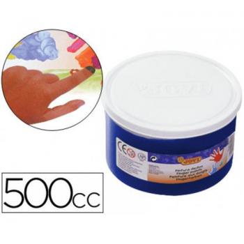 Jovi Pintura de Dedos Azul 500 ml Bote Nueva Fórmula