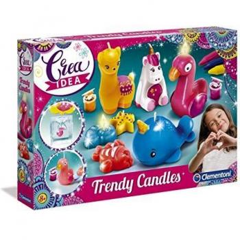 Clementoni- CREA Idea Modernas, Velas para regar y Decorar, Coloridas Manualidades con Formas de Animales, Juguete Creativo para niños a Partir de 8 años