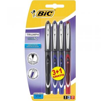 BiC Triumph - Bolígrafo de punta redonda de tinta líquida