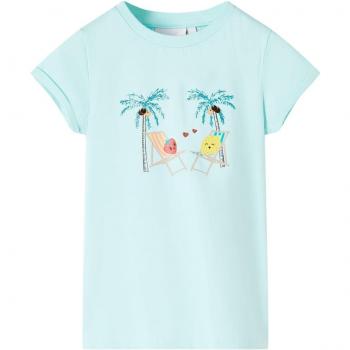 Camiseta infantil aguamarina claro 116