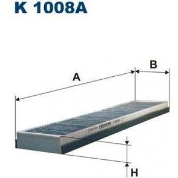 Filtro de habitáculo FILTRON K 1008A - Filtro de aire para el compartimento del pasajero, diseñado para vehículos, proporciona filtración eficiente de partículas y contaminantes, mejora la calidad del aire en el interior del automóvil