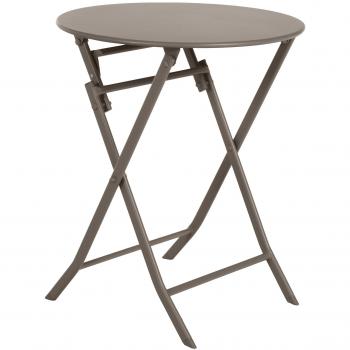 Mesa de Jardín Hesperide Redonda Plegable Marrón - 2 plazas - Hespéride