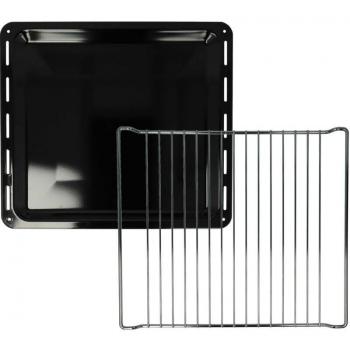 Set De 2 Uds. (1x Bandeja De Horno, 1x Rejilla) Compatible Con Hornos Zanker 9497218, 9497219, 9497221 - Dimensiones: 42,