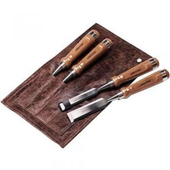 Libraton Wood Chisel Sets, Chisels Sets 4PCs, Woodworking Chisels, Wood Chisels, Chisels for Woodworking, Wood Chisel Set, Professional Chisels, Carpenter Chisels for Woodworking with Wooden Handle