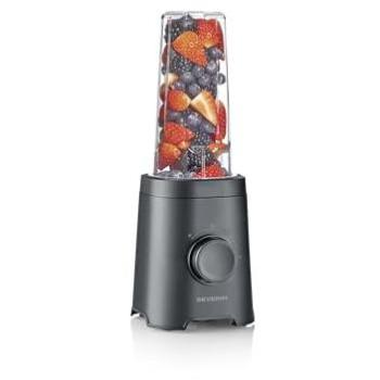 Batidora de Smoothies Severin SM 3743 - 320 W, Negro, con 2 Gourdes Tritan de 600 ml y 2 Velocidades