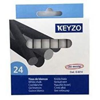 Caja de 24 tizas de color blanco Keyzo