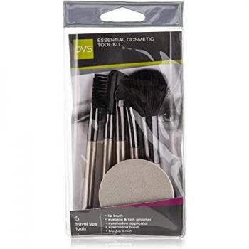 Set de Maquillaje QVS (6 Pcs) - Rosa, incluye 6 piezas esenciales para el maquillaje en un elegante color rosa