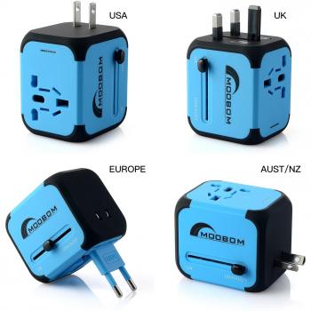Moobom universal en todo el mundo Portable Travel adaptador de enchufe