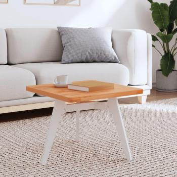 Tablero de mesa cuadrado de madera maciza de haya 50x50x2,5 cm marrón