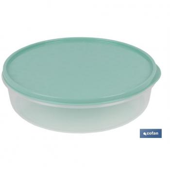 Fiambrera Tortilla Redonda Naranja 24.5x6.5cm Venta Unitaria