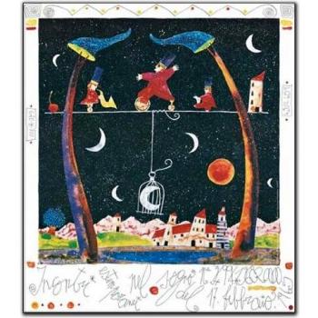 Artopweb Panel Decorativo con Diseño Musante Incontro Notturno, Madera, Multicolor, 60x3x68 cm