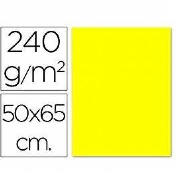 CARTULINA LIDERPAPEL 50X65 CM 240G/M2 AMARILLO LIMON