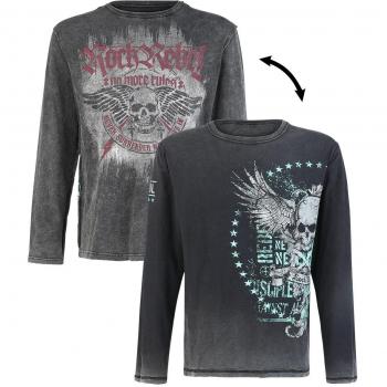 Rock Rebel by EMP Rock and Roll Dreams Come Through Manga Larga Negro S