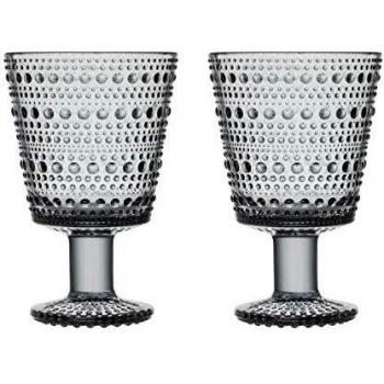 Iittala Kasehelmi - Juego de 2 vasos universales, color gris