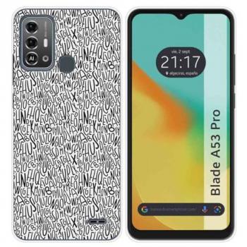 Funda de Silicona para Zte Blade A53 Pro con Diseño de Letras y Dibujos