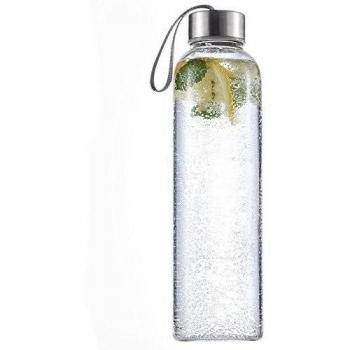 Bebida de cristal 500 ml Deporte botella de agua con transporte Loop Eco-friendly portátil sin BPA botella a prueba de fugas portátil botellas de agua htuk®