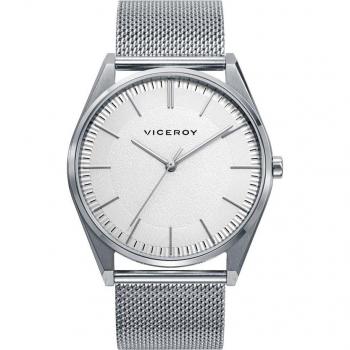 Viceroy - Reloj Dress de hombre de acero con malla milanesa