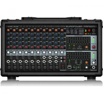 Mezclador Amplificado Behringer Europower PMP2000D 14 Canales 2 x 1000 W