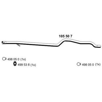 Tubo de escape ERNST 105507 para Volkswagen Sharan I