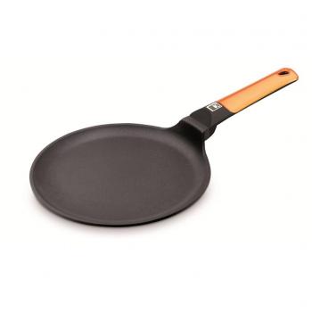 BRA Efficient Orange - Crepera, 26 cm, aluminio fundido con antiadherente Teflon Platinum Plus