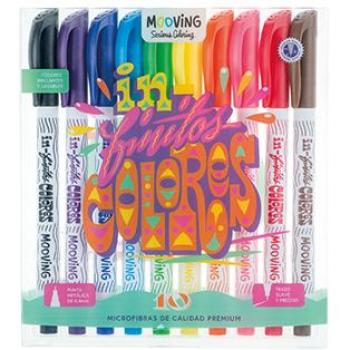 Rotuladores de Microfibras Mooving - 10 Colores Infinito