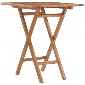 vidaXL Folding Garden Table 60x60x75 cm Solid Teak Wood