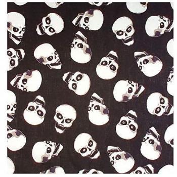 Bandana Pirata con Calaveras 55x55 cm - Accesorio de Carnaval y Fiesta