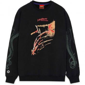 Nightmare Freddy's Black XS Men's Octopus Horror Crewneck Sweatshirt