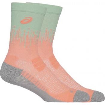Calcetines Asics Performance Run Verde Naranja, Talla L, para running